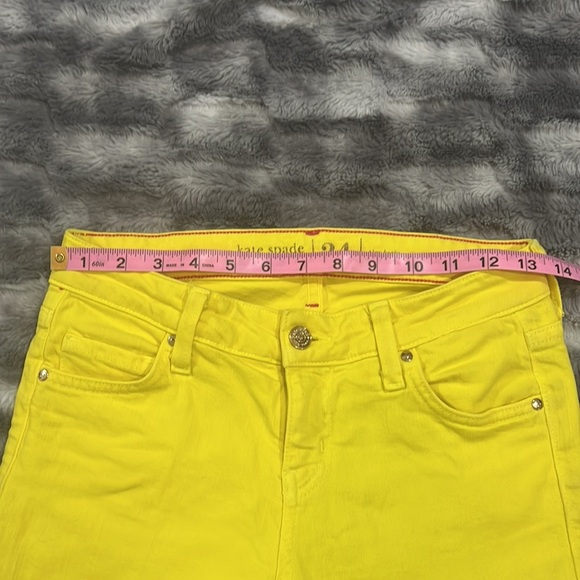 Kate Spade Play Hooks Yellow Crop Jeans - Picture 3 of 11